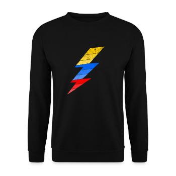 Eclair NASCAR Racing Courses Américaines - Unisex Pullover - Schwarz - Vorne - Alina (178cm) & Michal (187cm)