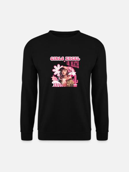 Girl Women Power Mathematics Lover Math Student - Unisex Pullover - Schwarz