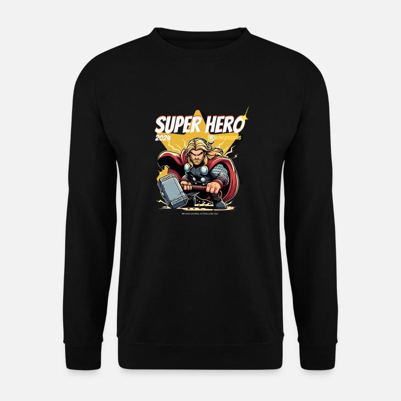 Super Hero - Unisex Pullover - Schwarz