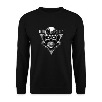Good Luck - Unisex Sweatshirt - black - Front - Alina (178cm) & Michal (187cm)