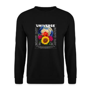 Earth Day - Unisex Sweatshirt - black - Front - Alina (178cm) & Michal (187cm)