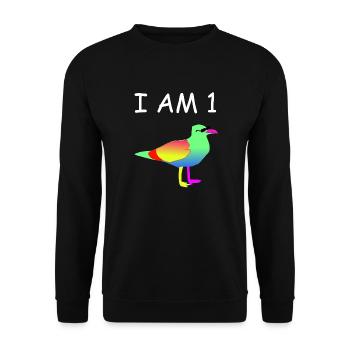 Colorful Bird - Unisex Sweatshirt - black - Front - Alina (178cm) & Michal (187cm)