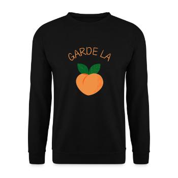 GARDE LA PÊCHE - Sweat-shirt Unisexe - noir - Devant - Alina (178cm) & Michal (187cm)