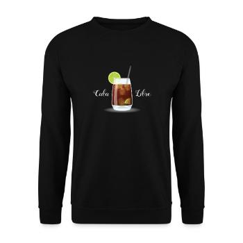 Cocktail Cuba Libre Weiss - Unisex Pullover - Schwarz - Vorne - Alina (178cm) & Michal (187cm)