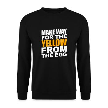 Le jaune de l’œuf - Sweat-shirt Unisexe - noir - Devant - Alina (178cm) & Michal (187cm)