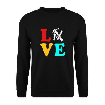 Architecte Architecture - Sweat-shirt Unisexe - noir - Devant - Alina (178cm) & Michal (187cm)