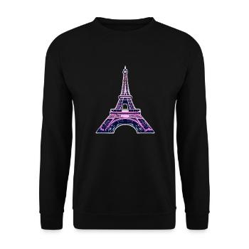 Eiffel tower #9 - Sweat-shirt Unisexe - noir - Devant - Alina (178cm) & Michal (187cm)