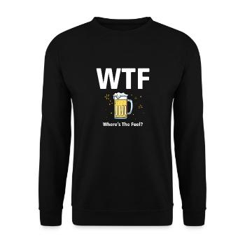 T-shirt WTF - Où est le carburant ? (Bière) - Sweat-shirt Unisexe - noir - Devant - Alina (178cm) & Michal (187cm)
