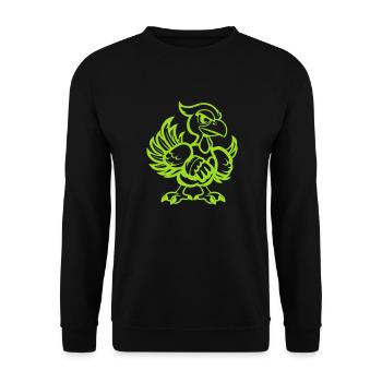 truthuhn comic - Unisex Pullover - Schwarz - Vorne - Alina (178cm) & Michal (187cm)