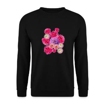 pink blossom dream blossoms pink bouquet - Unisex Sweatshirt - black - Front - Alina (178cm) & Michal (187cm)