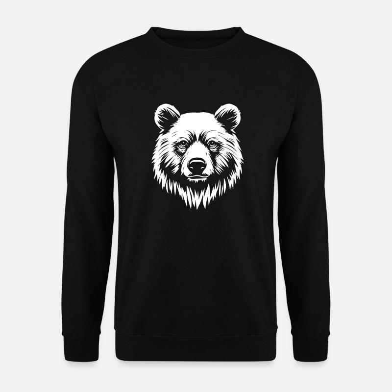 Bear Grizzly Brown Bear - Unisex Sweatshirt - black