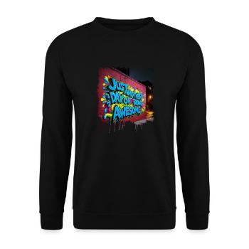 Nur ein weiterer Tag, an dem ich großartig bin - Unisex Pullover - Schwarz - Vorne - Alina (178cm) & Michal (187cm)