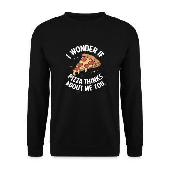 Pizza Italie Restauration rapide - Sweat-shirt Unisexe - noir - Devant - Alina (178cm) & Michal (187cm)