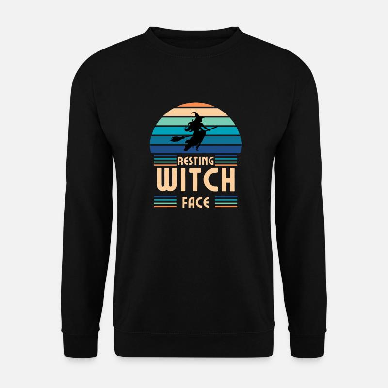 Resting Witch Face Retro - Unisex Pullover - Schwarz