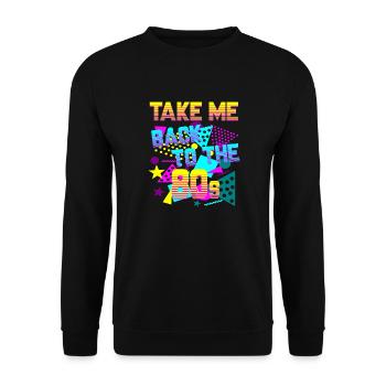 Ramenez-moi dans les années 80 - Sweat-shirt Unisexe - noir - Devant - Alina (178cm) & Michal (187cm)