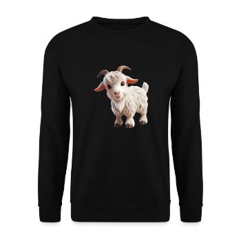 Ziege 3 - Unisex Pullover - Schwarz - Vorne - Alina (178cm) & Michal (187cm)