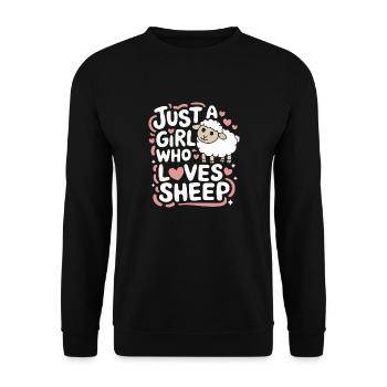 Sheep Sheep Farmer Lamb Farmer - Unisex Sweatshirt - black - Front - Alina (178cm) & Michal (187cm)