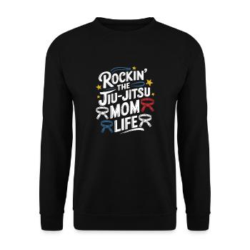 Power Saying for Jiu-Jitsu Moms - Unisex Sweatshirt - black - Front - Alina (178cm) & Michal (187cm)