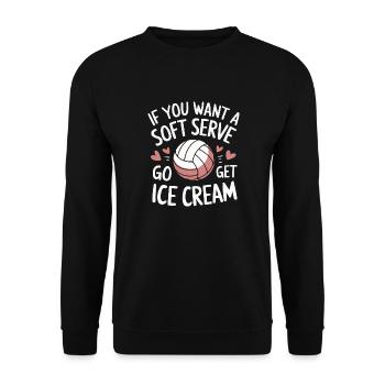 Joueur de volley-ball Joueur de beach-volley S - Sweat-shirt Unisexe - noir - Devant - Alina (178cm) & Michal (187cm)