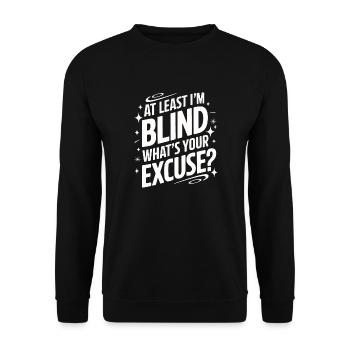 Blinde Blindheit Sehbehinderte Menschen - Unisex Pullover - Schwarz - Vorne - Alina (178cm) & Michal (187cm)