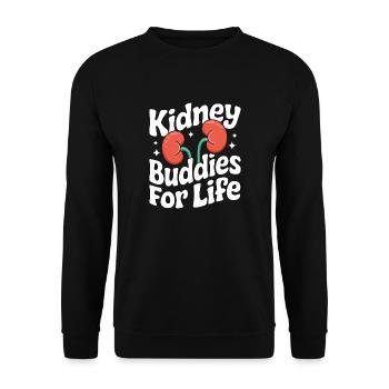Nierenspender Niere Organspender - Unisex Pullover - Schwarz - Vorne - Alina (178cm) & Michal (187cm)