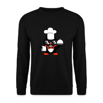 Penguin Chef Chef Chef Hat Cooking Sunglasses - Unisex Sweatshirt - black - Front - Alina (178cm) & Michal (187cm)