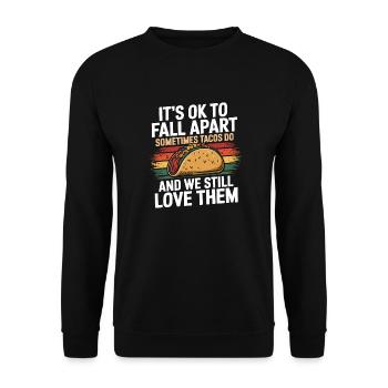 Self-love and a smile - Unisex Sweatshirt - black - Front - Alina (178cm) & Michal (187cm)