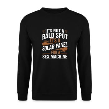 Kahler Fleck Es ist Solarpanel Eine Sexmaschine - Unisex Pullover - Schwarz - Vorne - Alina (178cm) & Michal (187cm)