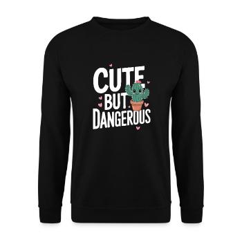 Cactus Cacti Desert Plant - Unisex Sweatshirt - black - Front - Alina (178cm) & Michal (187cm)