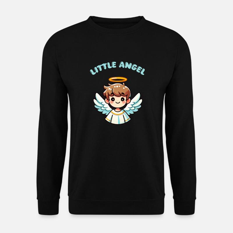 engel junge - Unisex Pullover - Schwarz