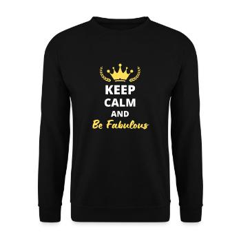 Keep Calm and Be Fabulous - Sweat-shirt Unisexe - noir - Devant - Alina (178cm) & Michal (187cm)