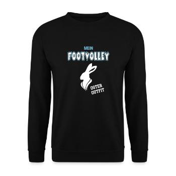 Footvolley Oster Outfit Footvolleyspieler Ostern - Unisex Pullover - Schwarz - Vorne - Alina (178cm) & Michal (187cm)