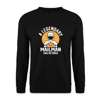 Un facteur légendaire a pris sa retraite - Sweat-shirt Unisexe - noir - Devant - Alina (178cm) & Michal (187cm)