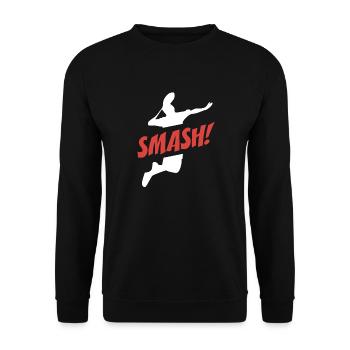 Smash Badminton - Unisex Sweatshirt - black - Front - Alina (178cm) & Michal (187cm)