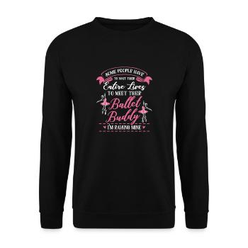 Ballet Buddy - Unisex Sweatshirt - black - Front - Alina (178cm) & Michal (187cm)