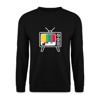 Motif de test Modèle rétro TV - Sweat-shirt Unisexe - noir - Devant - Alina (178cm) & Michal (187cm)