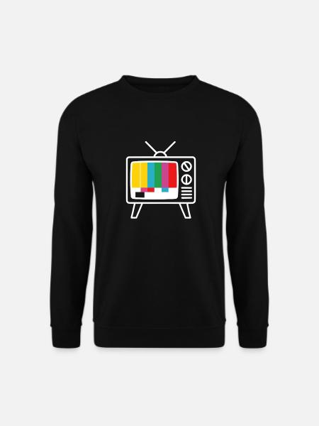 Testbild Retro Fernseh Muster - Unisex Pullover - Schwarz