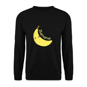 Les bananes sont GEIL - motif Banana - Sweat-shirt Unisexe - noir - Devant - Alina (178cm) & Michal (187cm)