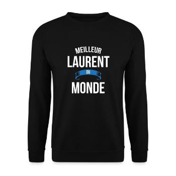 Meilleur Laurent du monde homme - Sweat-shirt Unisexe - noir - Devant - Alina (178cm) & Michal (187cm)