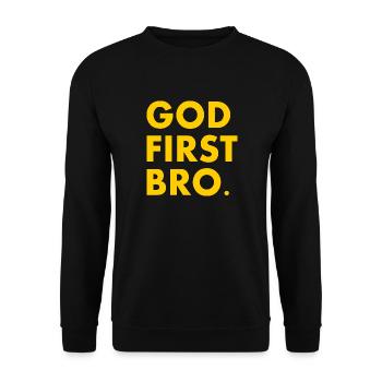God first bro - Sweat-shirt Unisexe - noir - Devant - Alina (178cm) & Michal (187cm)