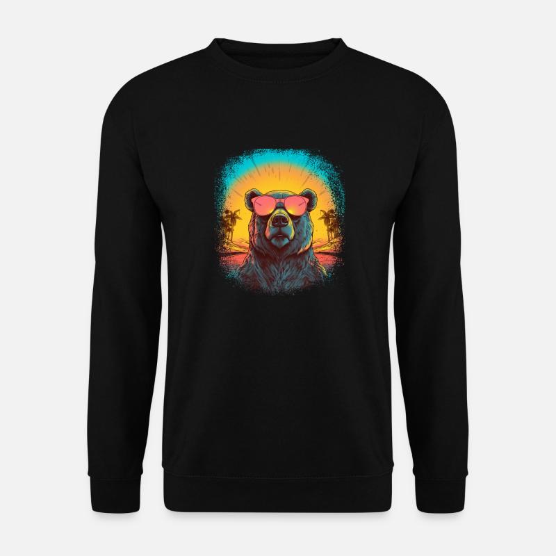 birthday present present idea gift growler panda - Unisex Sweatshirt - black