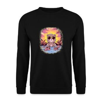 animal sayings alcohol birthday present idea women - Unisex Sweatshirt - black - Front - Alina (178cm) & Michal (187cm)
