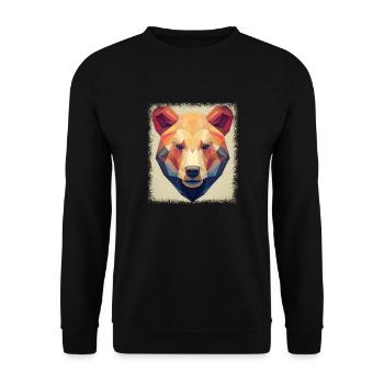 ice bear joke present idea geek coati grumbler - Unisex Pullover - Schwarz - Vorne - Alina (178cm) & Michal (187cm)