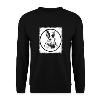 asian sayings bear christian easter bunny tooth - Unisex Sweatshirt - black - Front - Alina (178cm) & Michal (187cm)