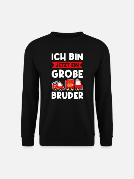 Großer Bruder Feuerwehr Grosser Bruder Geschenk - Unisex Pullover - Schwarz