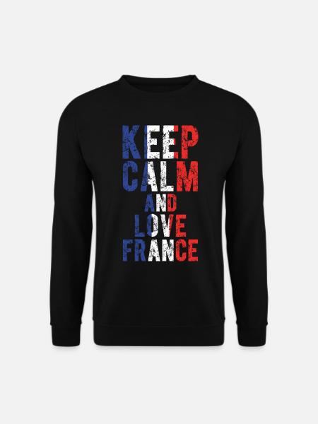keep calm and love france - Unisex Sweatshirt - black