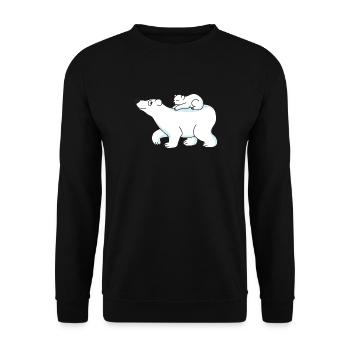 Polar Bear - Sweat-shirt Unisexe - noir - Devant - Alina (178cm) & Michal (187cm)