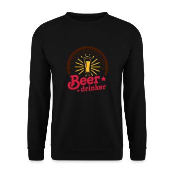 buveur de bière certifié par l'état - Sweat-shirt Unisexe - noir - Devant - Alina (178cm) & Michal (187cm)
