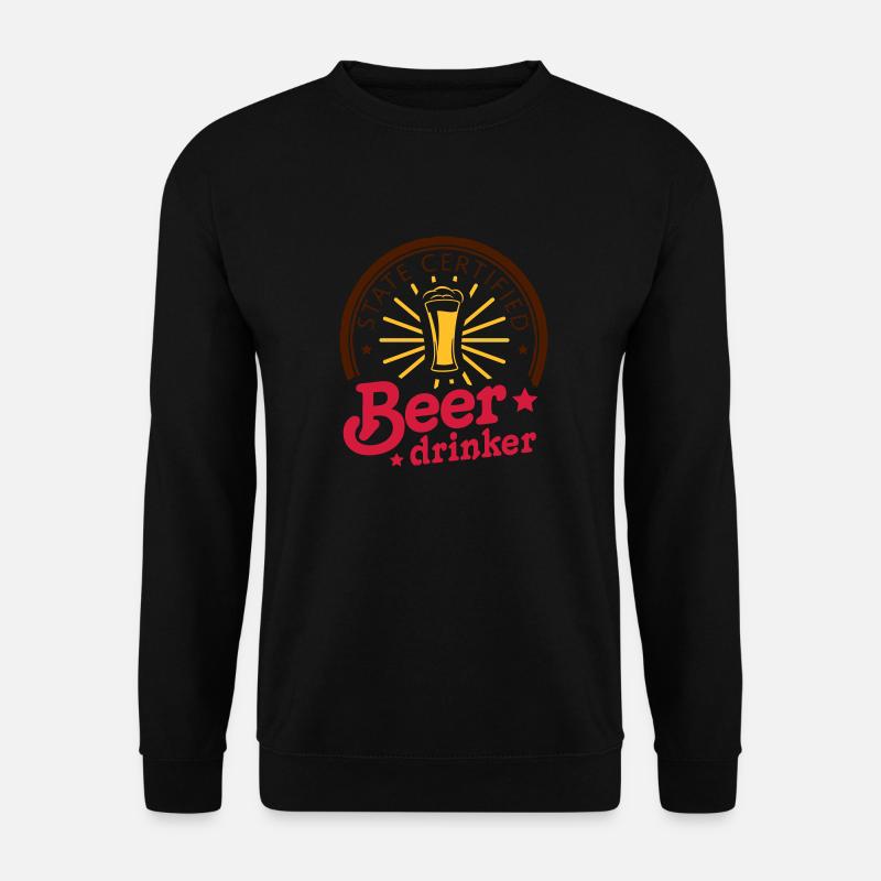 state certified beer drinker - Unisex Sweatshirt - black