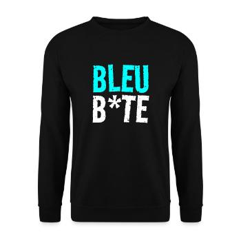 bleu bite - Sweat-shirt Unisexe - noir - Devant - Alina (178cm) & Michal (187cm)